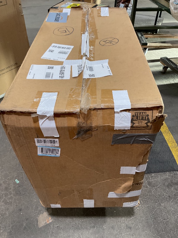 Photo 1 of *** CONSOLE ONLY ***Signature Design by Ashley Modmax Urban Modular Stain Resistant 3-Piece Sectional with Audio Console, Drawer Storage, USB Ports and 2 Accent Pillows, Orange