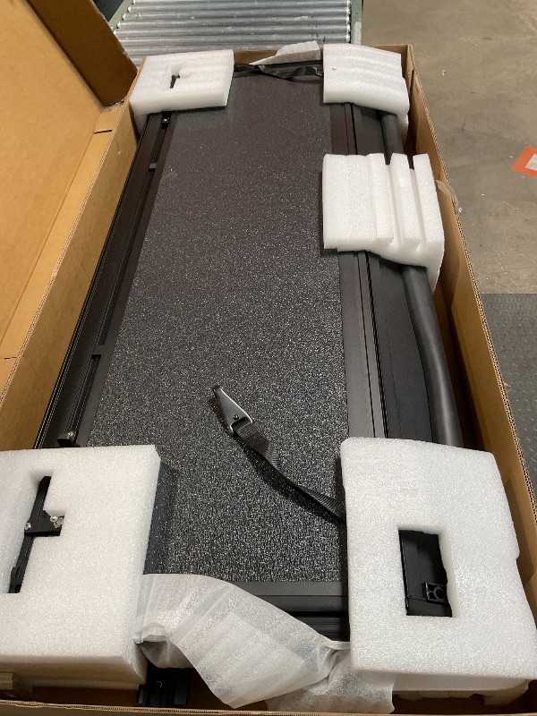 Photo 1 of ** PRODUCT IS FOR A CHEVY COLORADO**Rough Country Hard Tri-Fold Flip Up Tonneau Cover for Chevy Colorado (2024-2026) - Flush Aluminum Bed Cover, Fits 5' Bed w/Utility Rail System