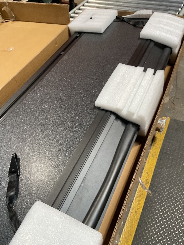 Photo 1 of ** PRODUCT IS FOR A CHEVY COLORADO**Rough Country Hard Tri-Fold Flip Up Tonneau Cover for Chevy Colorado (2024-2026) - Flush Aluminum Bed Cover, Fits 5' Bed w/Utility Rail System