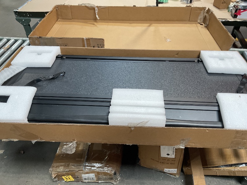 Photo 1 of ** PRODUCT IS FOR A CHEVY COLORADO**Rough Country Hard Tri-Fold Flip Up Tonneau Cover for Chevy Colorado (2024-2026) - Flush Aluminum Bed Cover, Fits 5' Bed w/Utility Rail System