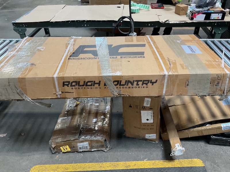 Photo 1 of ** PRODUCT IS FOR A CHEVY COLORADO**Rough Country Hard Tri-Fold Flip Up Tonneau Cover for Chevy Colorado (2024-2026) - Flush Aluminum Bed Cover, Fits 5' Bed w/Utility Rail System