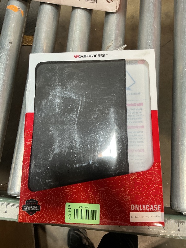 Photo 1 of ***STYLE DIFFERS SEE PHOTOS UNKNOWN MAKE & MODEL TABLET CASE*** SaharaCase Protection Hand Strap Series Case Cover for Samsung Galaxy Tab S7 FE (2021) and S8 Plus (2022) [Shockproof Bumper] Heavy Duty Rugged Protection Antislip Integrated Kickstand - Blac
