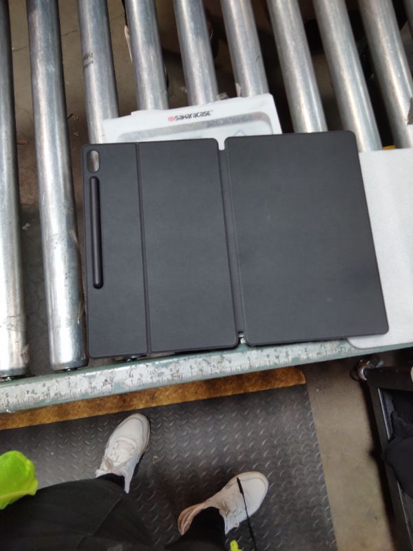 Photo 1 of ***STYLE DIFFERS SEE PHOTOS UNKNOWN MAKE & MODEL TABLET CASE*** SaharaCase Protection Hand Strap Series Case Cover for Samsung Galaxy Tab S7 FE (2021) and S8 Plus (2022) [Shockproof Bumper] Heavy Duty Rugged Protection Antislip Integrated Kickstand - Blac
