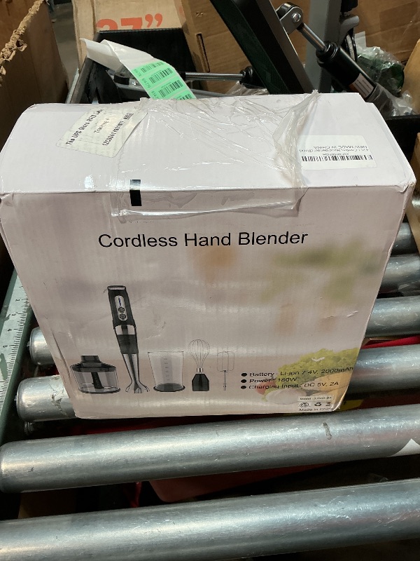 Photo 1 of **DIRTY**Toogel Cordless Immersion Blender, 4-in-1 Electric Hand Blender with 21-Speed & 3-Angle Adjust, USB Rechargeable, BPA-Free & Dishwasher Safe for Baby Food, Smoothies, Soup (Black)