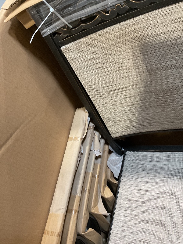 Photo 1 of **6CHAIRS**PHI VILLA Patio Dining Chairs Set of 6 Outdoor Stackable Patio Sling Chairs with Armrest, Cast Aluminum