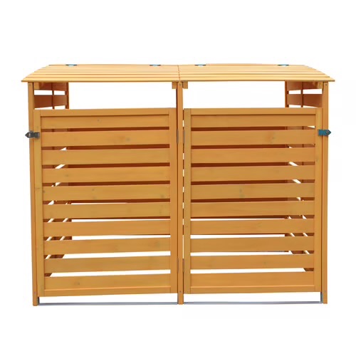 Photo 1 of **COLOR IS BROWN**Hanover Outdoor Storage Shed with Shelves and Lock, 8.7 cu. ft. Capacity, Vertical Wood Shed for Tools, Equipment, and Garden Supplies, Modern Fir Wood Shed in Mint with Waterproof Roof and Floor