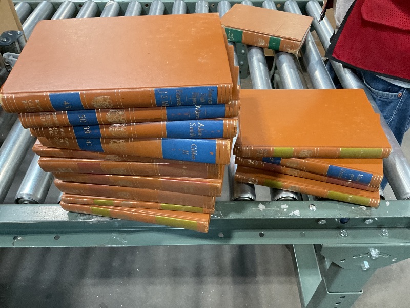 Photo 1 of *** USED, MAJOR DAMAGE***Great Books Of The Western World - 54 Volume Set, Incl. 10 Vols of Great Ideas Program & 10 Volumes Gateway To Great Books