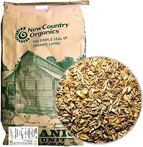 Photo 1 of *** PICTURE FOR REFERENCE ONLY***New Country Organics | Chicken Feed | Scratch Feed for Adult Poultry | Soy-Free | 9% Protein | Certified Organic and Non-GMO | 25 lbs