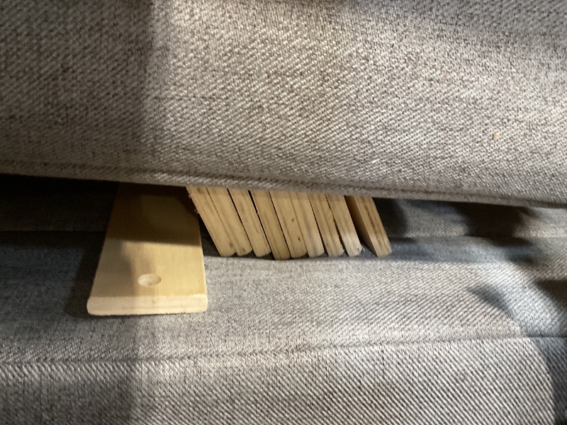 Photo 1 of *** BOX A ONLY /UNKNOWN MISSING HARDWARE***KEIKI Queen Size Linen Upholstery Daybed with 2 Drawers, Modern Tufted Corner Sofa Bed Frame with Solid Wooden Slats, Easy Assembly, No Box Spring Required, for Living Room, Bedroom, Grey