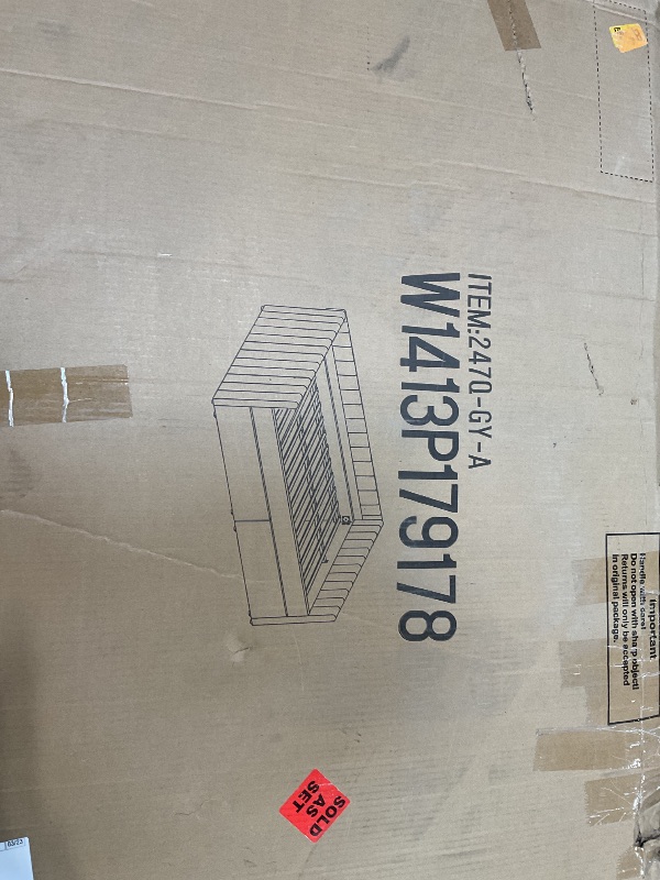 Photo 1 of *** BOX A ONLY /UNKNOWN MISSING HARDWARE***KEIKI Queen Size Linen Upholstery Daybed with 2 Drawers, Modern Tufted Corner Sofa Bed Frame with Solid Wooden Slats, Easy Assembly, No Box Spring Required, for Living Room, Bedroom, Grey