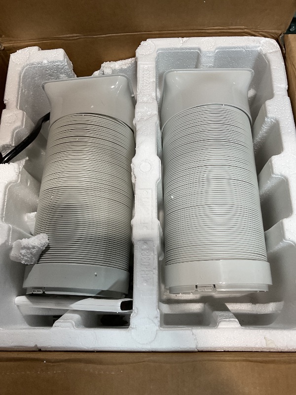 Photo 1 of *** USED/MINOR DAMAGE***Gasbye Dual Hose Portable Air Conditioner, [2026 Upgraded] Full DC Inverter Compressor, Energy-Saving 13.6 CEER, Low Noise (45dB), Cools Room up to 500 Sq.Ft., Backlit Remote Control, 14,000BTU, White