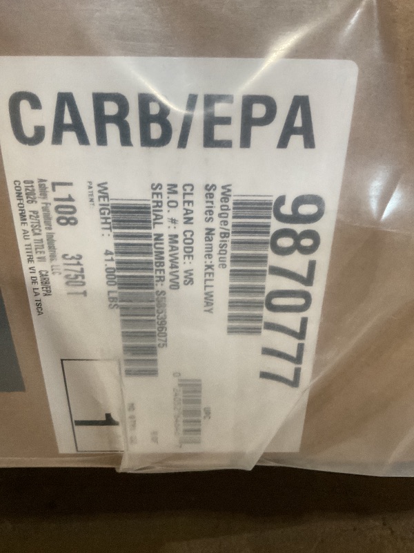 Photo 1 of *** MINOR DAMAGE/DIRTY FROM TRANSPORT***Signature Design by Ashley Kellway Casual 3-Piece Sectional Sofa with Loose Cushions and 4 Accent Pillows, Beige