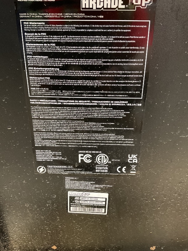Photo 1 of *** USED/MAJOR DAMAGE/MISSING PARTS***Arcade1Up Ms.PAC-Man Head-to-Head Arcade Machine – Retro Home Arcade Table with 12 Classic Games, Light-Up Control Deck & Real-Feel Joysticks