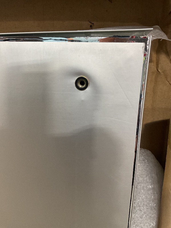 Photo 1 of *** MINOR DAMAGE***Brisafe 81" x 81" Extra Large Full Length Tri-Fold Mirror on Wheels, Stand Up Movable Floor Mirror with Stand, 3-Way Folding Standing Mirror for Gym, Dance Studio, Fitness Room & Home, Silver