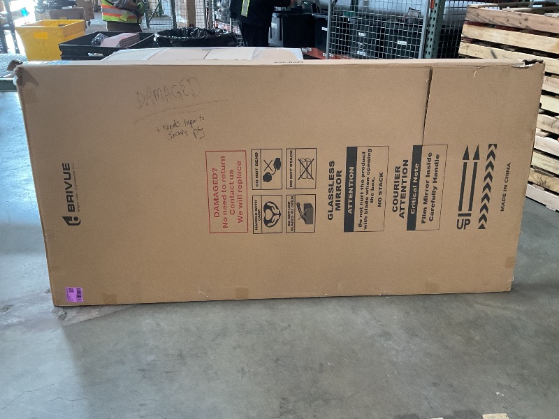 Photo 1 of *** MINOR DAMAGE***Brisafe 81" x 81" Extra Large Full Length Tri-Fold Mirror on Wheels, Stand Up Movable Floor Mirror with Stand, 3-Way Folding Standing Mirror for Gym, Dance Studio, Fitness Room & Home, Silver