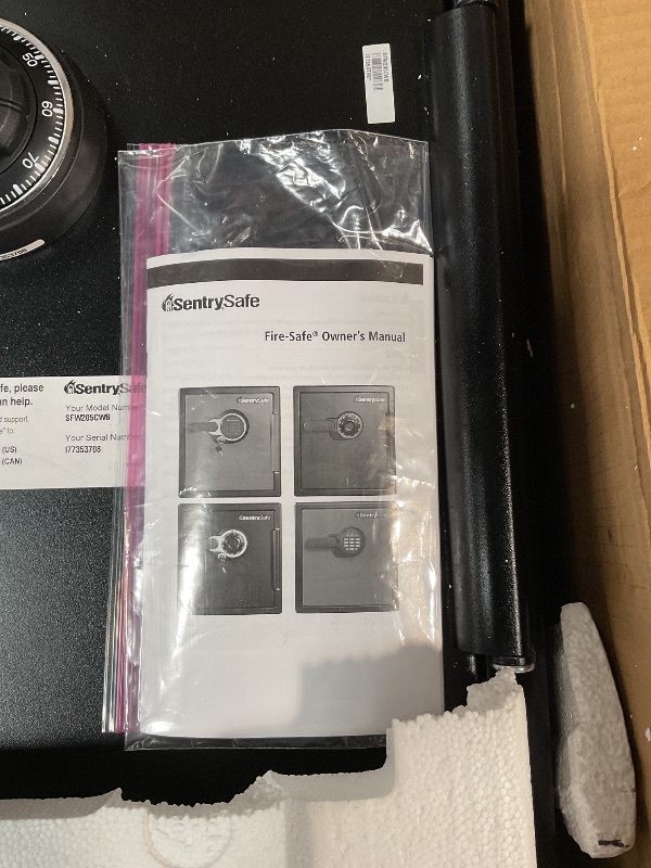 Photo 1 of *** USED***SentrySafe Black Fireproof Waterproof Floor Safe with Dial Combination Lock for Home or Office, 2.05 Cubic Feet, SFW205CWB