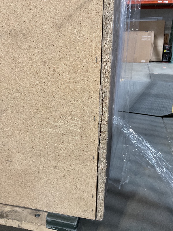 Photo 1 of *** MAJOR DAMAGE***Signature Design by Ashley Trinell Rustic 5 Drawer Chest of Drawers with Nailhead Trim, Warm Brown