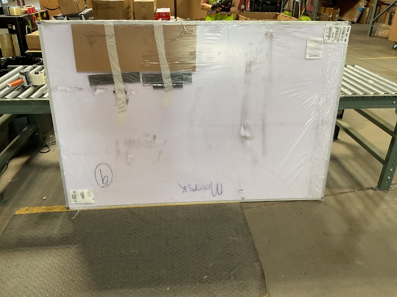 Photo 1 of *** MINOR DAMAGE***VIZ-PRO Dry Erase Board/Magnetic Whiteboard, 72 x 48 Inches, Large Wall Mounted Board for School Office and Home 6' x 4'