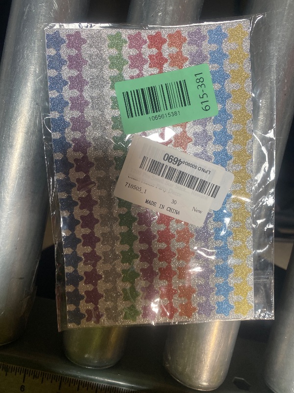 Photo 1 of 1200 Pcs Self Adhesive Glitter Star Stickers, Small Star Stickers Multicolor Cute Stars Sticker, Portable Small Stars Foam Sticker for Classroom School Reward Chart Home Party Decor