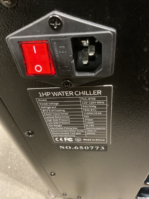 Photo 1 of 1 HP Water Chiller For Ice Bath