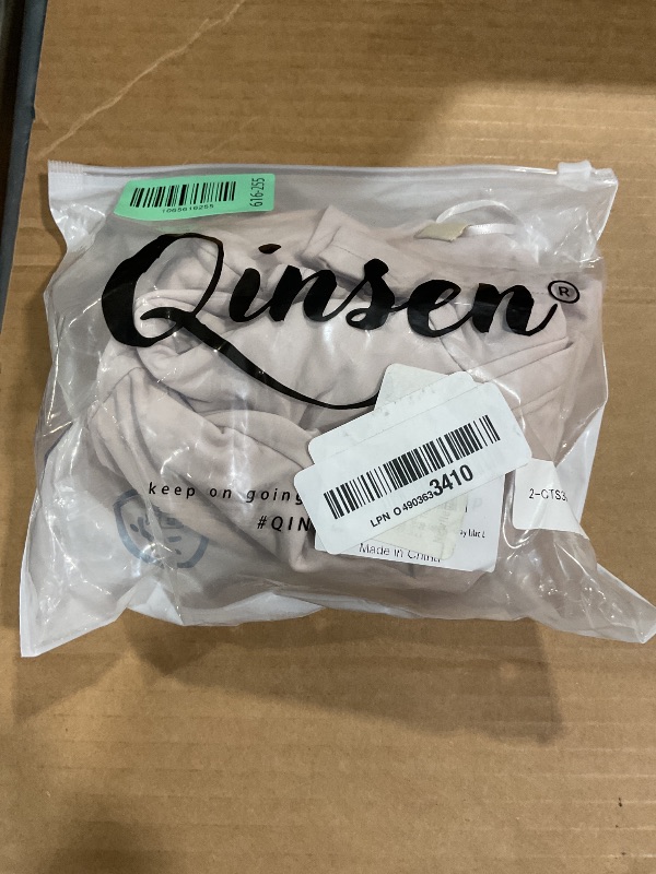 Photo 1 of *** RUNS EXTREMELY SMALL *** QINSEN Twist Front Tops for Women Double Lined Short Sleeve Slim Fit T Shirts Trendy Crop Tops Y2K Tops Tee Gray Lilac L