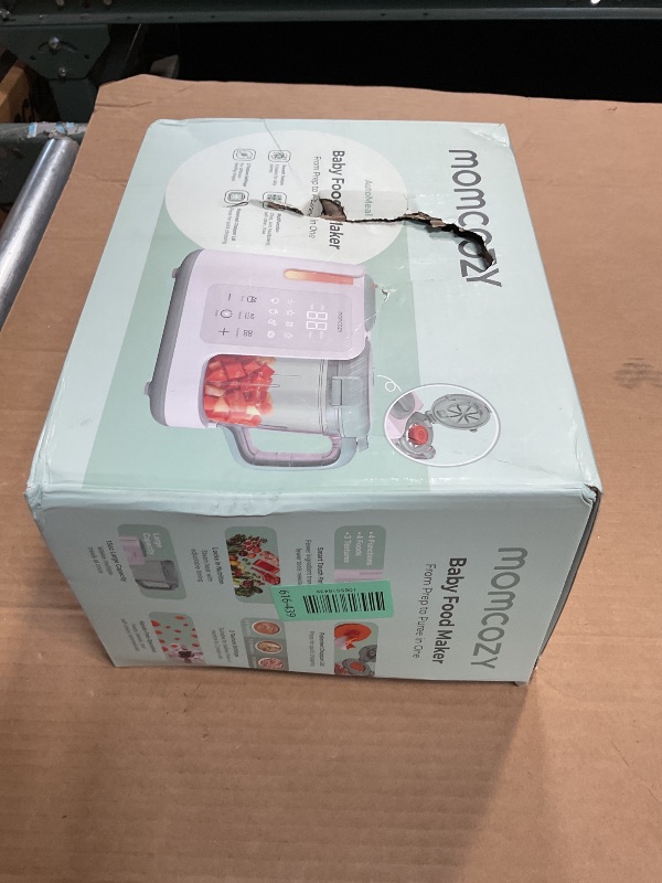 Photo 1 of ***FOR PARTS***Momcozy AutoMeal Baby Food Maker – One-Step Auto Steam & Blend Food Processor, 15oz Large Cup & 6-Blade Design, Self-Cleaning, Auto 3-Stage Texture Settings for Effortless Homemade Baby Puree