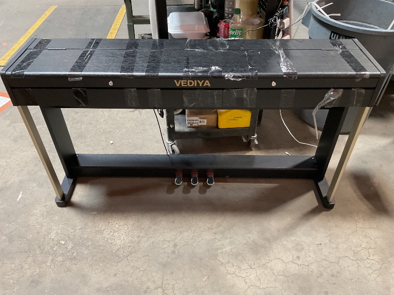 Photo 1 of *** MINOR DAMAGE, USED***Vediya 88 Key Weighted Digital Piano Keyboard - Wood Piano Desk to Vanity, Hammer Action Electric Piano with MIDI, Ideal Home Digital Pianos & Keyboard Piano for Beginners (Black)