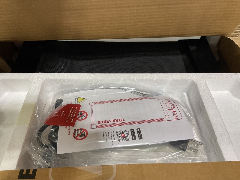 Photo 1 of ***WALKING PAD DAMAGED*** TRAILVIBER Walking Pad Treadmill with 12% 9-Level Auto Incline, 450 lbs Capacity RGB LED Screen, Bluetooth Speaker Under Desk Treadmill, Compact Treadmills for Home Hiking, Carbon Black