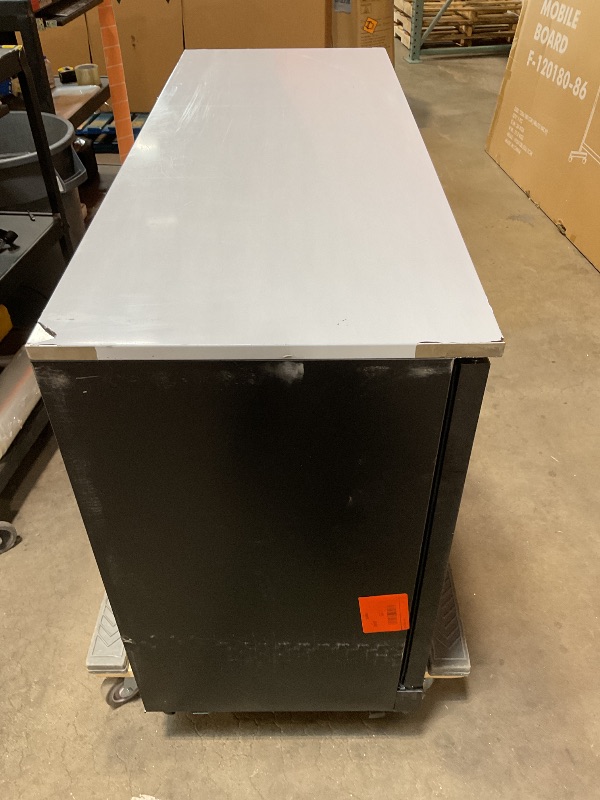 Photo 1 of *** MINOR DAMAGE/LIGHT SWITCH DAMAGE/MINOR SCUFFS, AND SCRATCHES***BODEGACOOLER Commercial Bar Cooler With 3 Glass Doors,12 Cu.Ft Counter Height Back Beverage Refrigerator,Display Bar Fridge with LED Lighting,Beverage Cooler for Beer Stainless Steel Top,W