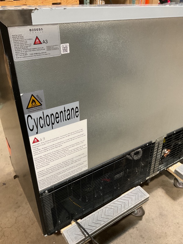 Photo 1 of *** MINOR DAMAGE/LIGHT SWITCH DAMAGE/MINOR SCUFFS, AND SCRATCHES***BODEGACOOLER Commercial Bar Cooler With 3 Glass Doors,12 Cu.Ft Counter Height Back Beverage Refrigerator,Display Bar Fridge with LED Lighting,Beverage Cooler for Beer Stainless Steel Top,W