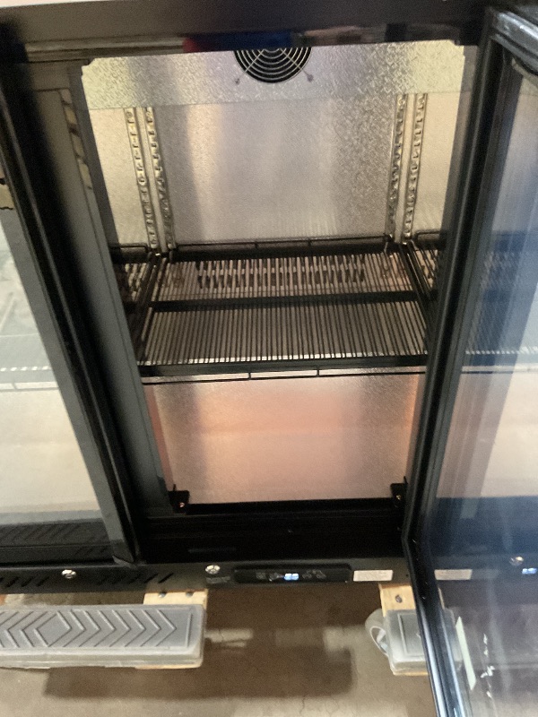 Photo 1 of *** MINOR DAMAGE/LIGHT SWITCH DAMAGE/MINOR SCUFFS, AND SCRATCHES***BODEGACOOLER Commercial Bar Cooler With 3 Glass Doors,12 Cu.Ft Counter Height Back Beverage Refrigerator,Display Bar Fridge with LED Lighting,Beverage Cooler for Beer Stainless Steel Top,W