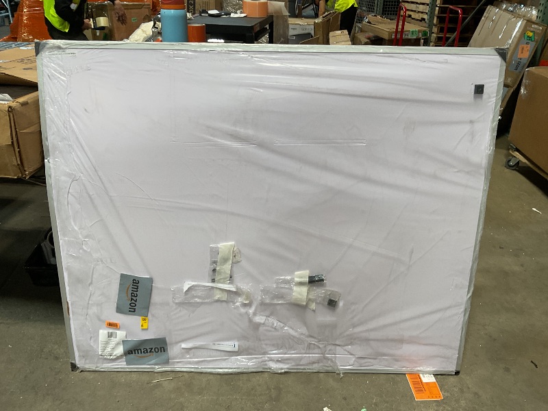 Photo 1 of *** MAJOR DAMAGE ***VIZ-PRO Dry Erase Board/Magnetic Whiteboard, 60 x 48 Inches, Large Wall Mounted Board for School Office and Home 5' x 4'