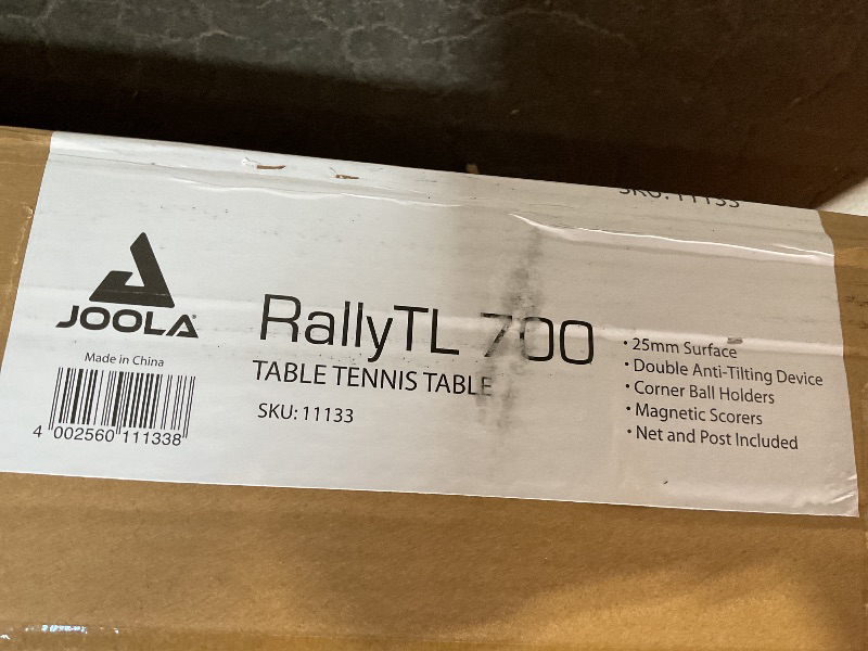 Photo 1 of *** MAJOR DAMAGE ***JOOLA Rally TL Professional MDF Indoor Ping Pong Table w/Quick Clamp Table Tennis Net & Post Set - 10 Minute Easy Assembly - Corner Ball Holders - Tournament Quality - Includes Playback Mode