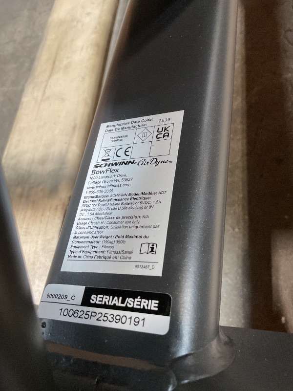 Photo 1 of *** MISSING HARDWARE/PARTS ***Schwinn Airdyne Bike Series