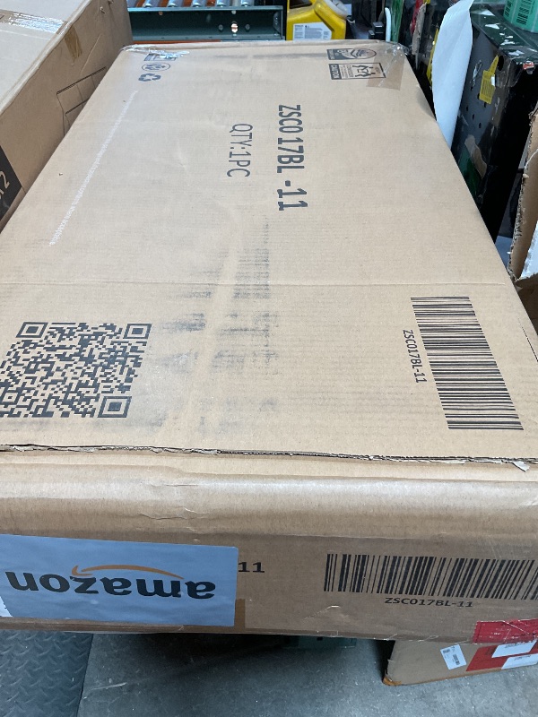 Photo 1 of ***FOR PARTS ONLY/ BADLY SCRAPED &  SCRATCHED*** oyalCraft 32" Large Nightstand, Fluted Painted Wood Dresser with 3 Spacious Drawers, Blue Modern Bedside Table for Bedroom