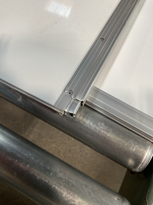 Photo 1 of *** MAJOR DAMAGE ***maxtek Rolling Whiteboard, 96x48 Large Double-Sided White Board Dry Erase on Wheels, Giant Magnetic White Board Standing for Office, School, Home Office, Homeschool