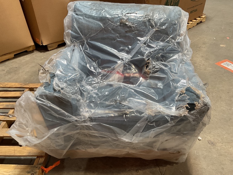 Photo 1 of *** MINOR DAMAGE/DIRTY FROM TRANSPORT ***Signature Design by Ashley Cashton Modern Upholstered Chair, Blue