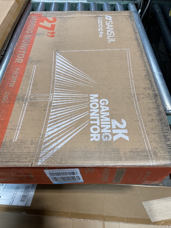 Photo 1 of ***FOR PARTS ONLY DAMAGED MONITOR*** SANSUI 27 Inch Curved Gaming Monitor 240Hz, 2K WQHD 1500R Curved Computer Monitor, 120% sRGB, MPRT 1ms, Freesync, HDR, HDMI*2, DP1.4 * 2,VESA(100 * 100mm)