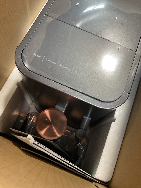 Photo 1 of **HAS DAMAGES/ POSSIBLY FOR PARTS** Café Affetto Automatic Espresso Machine + Milk Frother | Built-In & Adjustable Espresso Bean Grinder | One-Touch Brew in 90 Seconds | Matte Black, 1.2 Liter, (C7CEBBS3RD3)