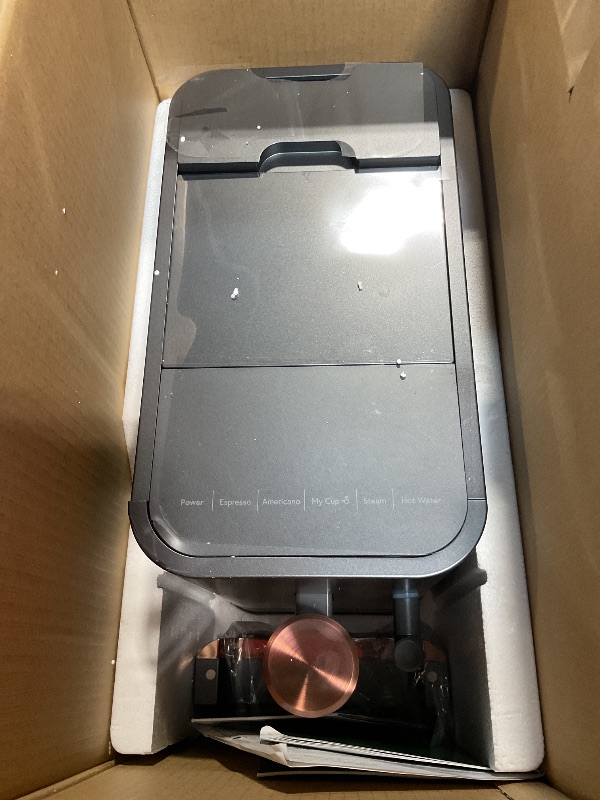 Photo 1 of **HAS DAMAGES/ POSSIBLY FOR PARTS** Café Affetto Automatic Espresso Machine + Milk Frother | Built-In & Adjustable Espresso Bean Grinder | One-Touch Brew in 90 Seconds | Matte Black, 1.2 Liter, (C7CEBBS3RD3)