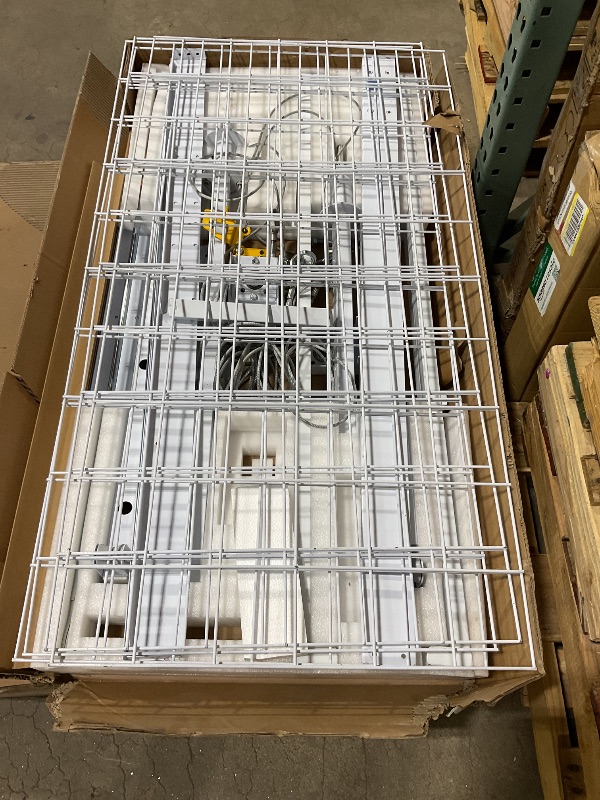 Photo 1 of ** FOR PARTS/ MISSING ASSEMBLY PIECES** Garage Ceiling Storage Racks – 4x8 FT Overhead Garage Storage Rack with Safety Lock, Heavy-Duty Ceiling Mounted Lift System and Storage Organizer, Ideal for Maximizing Overhead Space, 325 lbs Capacity