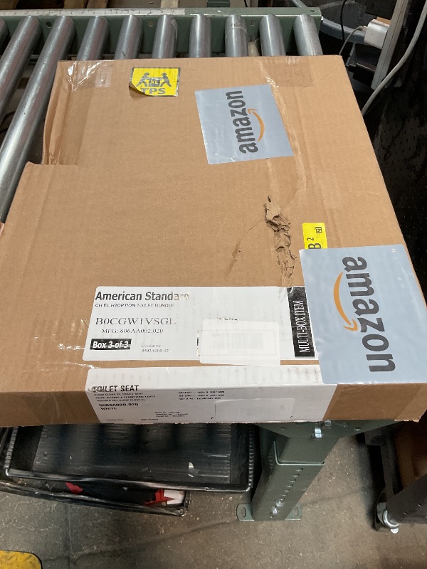 Photo 1 of *** USED/MINOR DAMAGE ****American Standard 606AA002.020 H2Option Two-Piece Toilet with Soft Close Toilet Seat Elongated and Wax Ring, Elongated Front, Chair Height, Dual Flush, White, 0.92-1.28 gpf