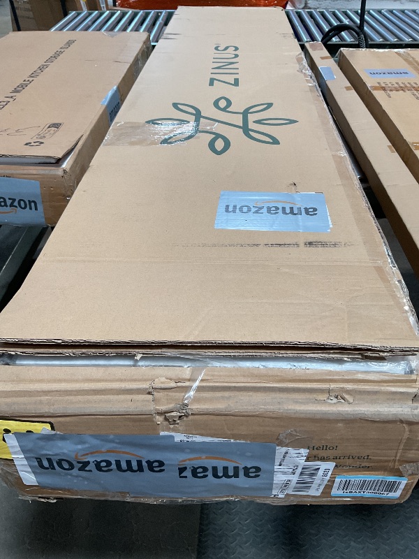 Photo 1 of **HAS MINOR SCRAPES & SCRATCHES ON HEADBOARD** NUS Allen Mid Century Wood Platform Bed Frame/Solid Wood Foundation/Wood Slat Support/No Box Spring Needed/Easy Assembly, King