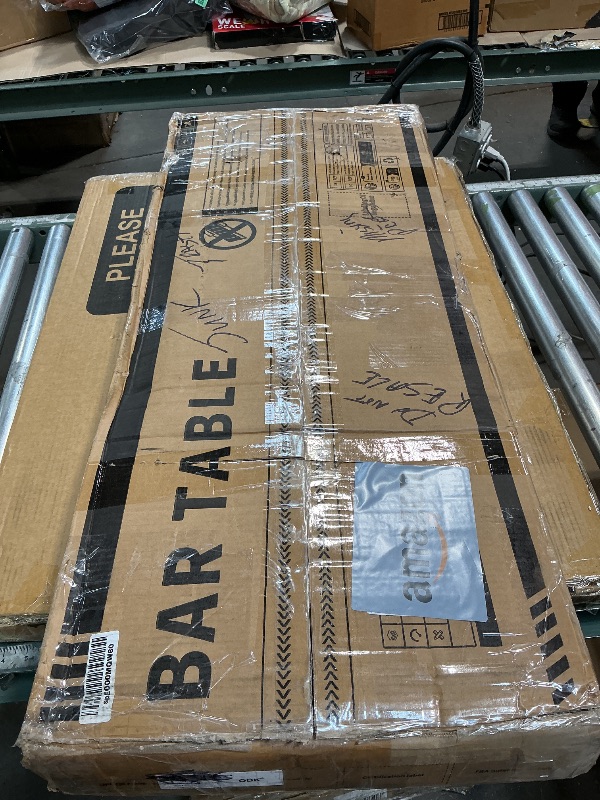 Photo 1 of ***FOR PARTS ONLY / HAS DAMAGED PIECES/MISSING PIECES & HARDWARE*** ODK 71 Inch Bar Table, Bar Height Pub Table, Counter Height Bar Table, Rectangular High Top Kitchen & Dining Counter Tables with Sturdy Legs & Easy-to-Clean Top, Rustic Brown