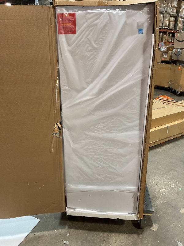 Photo 1 of *** MAJOR DAMAGE ***Kenmore Upright freezer - Convertible Refrigerator/Freezer, 5 Shelves, Garage Ready, Meat Storage,Auto Defrost, Congelador For Home, Apartment, Cottage, Basement, Dorm, 7.0 Cubic Feet Capacity White