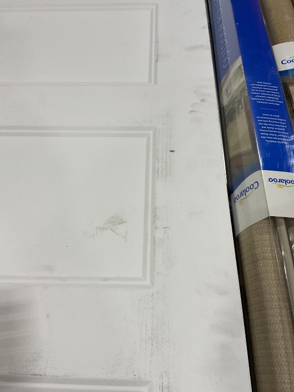 Photo 1 of *** MINOR DAMAGE***BARNSMITH 24x80 in 5-Panel White Primed Molded Door Slab, Shaker Style Paintable Hollow Core Interior Door Panel, for Swing, Pocket, Sliding Door, Durable and Lightweight, No Assembly Required