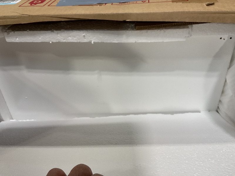 Photo 1 of *** BOX 2 OF TWO ONLY***Merax 69" Multifunctional Kitchen Pantry Buffet with Hutch, Foldable Secretary Desk & Power Outlet, Adjustable Shelf Storage Cabinet for Dining Room, Living Room, White