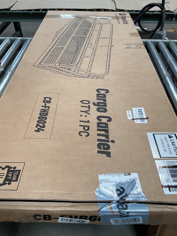 View 2 of *MISSING HITCH*  FORWODE 500 LBS Hitch Cargo Carrier Basket, 60"x24"x14" Folding Hitch Cargo Carrier Rack with High Side Rail for 2 Inch Receiver, Car Rack Rear Luggage Basket for Car SUV Traveling
