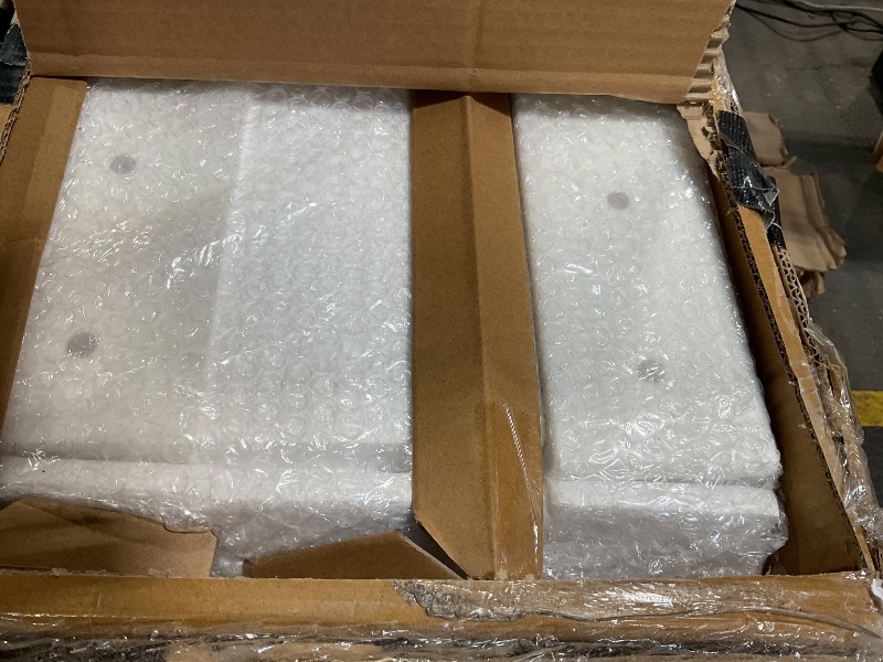 View 3 of ***FOR PARTS ONLY/ SNAPPED IN HALF ON CERTAIN PIECES*** ROYMELO 42x80 Inch Glass Sliding Barn Door Slab and 7ft Hardware Kit Included, 5 Frosted Glass, LVL Wood Panel Covered with White Water-Proof Scratch-Proof PVC Surface, Simple DIY Assembly