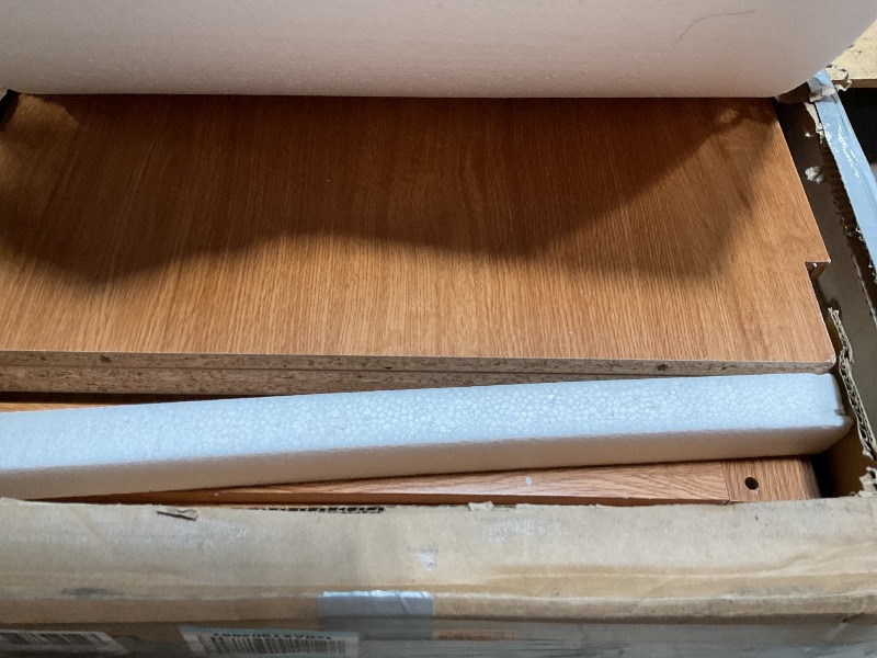 Photo 1 of **PARTS ONLY** Sauder Storage Cabinet, Highland Oak Finish